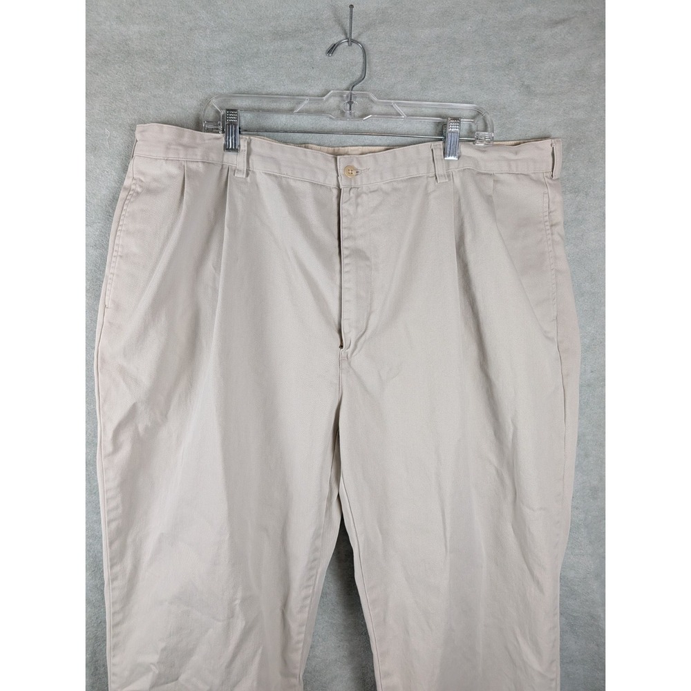 Vtg Polo Ralph Lauren Double Pleated Chino Pants Big Mens 44x30 Khaki Paper Tag